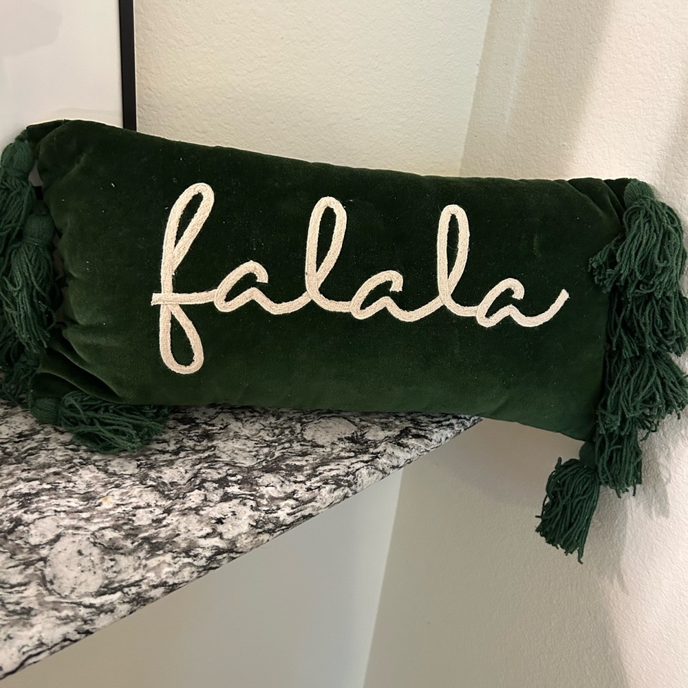 Green Velvet 'Falala' Pillow